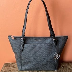 Michael Kors Ciara black MK monogram design tote